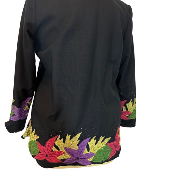 Anage embroidered vintage leaf jacket size small - Picture 2 of 14